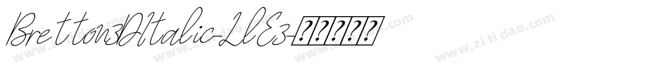 Bretton3DItalic-LlE3字体转换