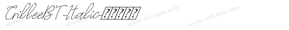 CrilleeBT-Italic字体转换