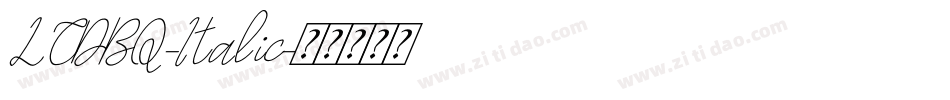 LCDBQ-Italic字体转换 LCDBQ-Italic字体转换