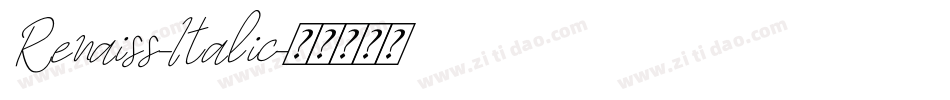 Renaiss-Italic字体转换 Renaiss-Italic字体转换
