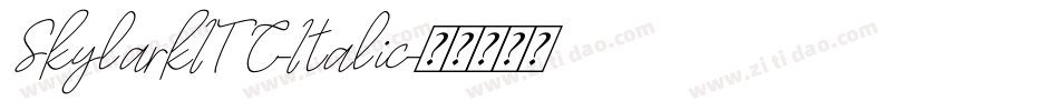 SkylarkITC-Italic字体转换