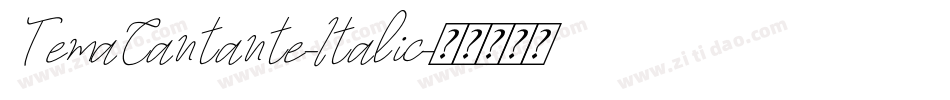 TemaCantante-Italic字体转换
