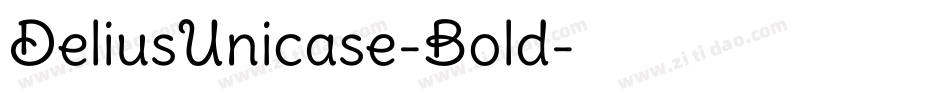DeliusUnicase-Bold字体转换