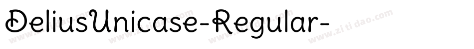 DeliusUnicase-Regular字体转换