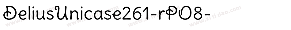 DeliusUnicase261-rPO8字体转换