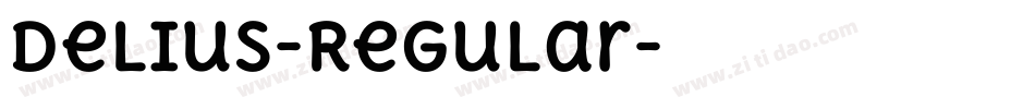 Delius-Regular字体转换
