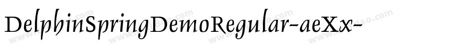 DelphinSpringDemoRegular-aeXx字体转换