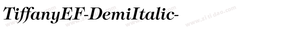 TiffanyEF-DemiItalic字体转换