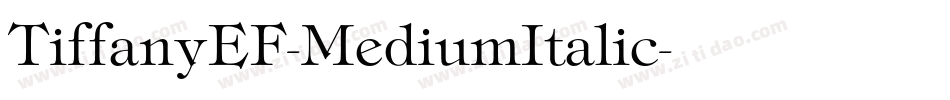 TiffanyEF-MediumItalic字体转换