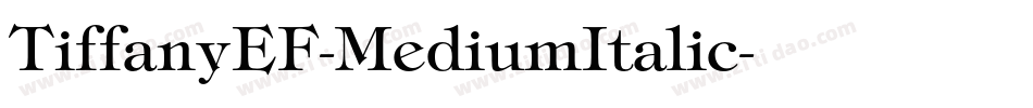 TiffanyEF-MediumItalic字体转换