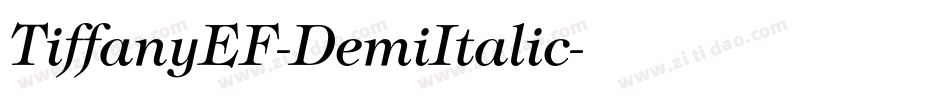 TiffanyEF-DemiItalic字体转换