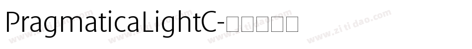 PragmaticaLightC字体转换