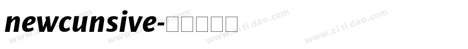 newcunsive字体转换