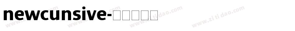 newcunsive字体转换