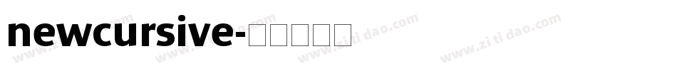 newcursive字体转换