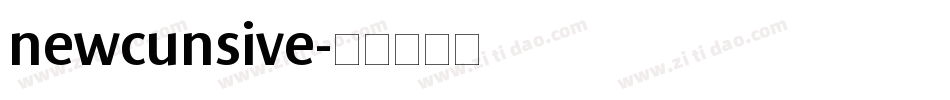 newcunsive字体转换