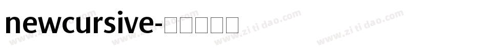 newcursive字体转换