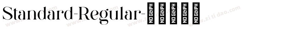 Standard-Regular字体转换