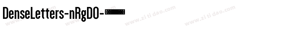 DenseLetters-nRgDO字体转换
