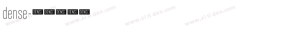 dense字体转换