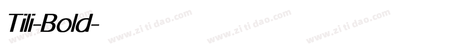 Tili-Bold字体转换