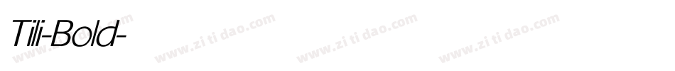 Tili-Bold字体转换