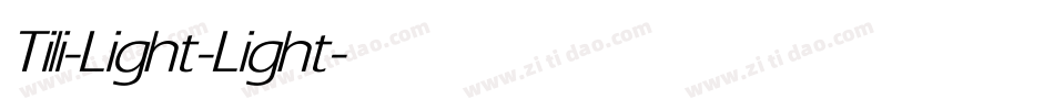 Tili-Light-Light字体转换