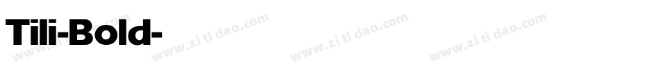Tili-Bold字体转换