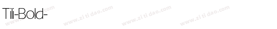 Tili-Bold字体转换