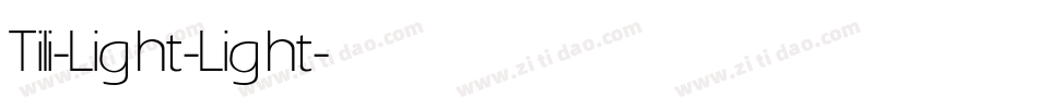 Tili-Light-Light字体转换