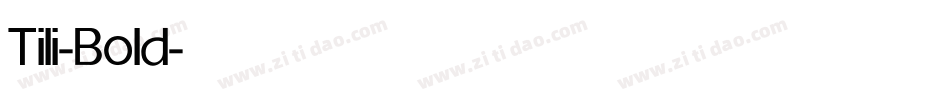 Tili-Bold字体转换