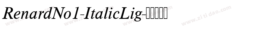 RenardNo1-ItalicLig字体转换