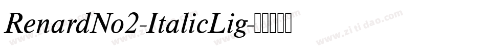 RenardNo2-ItalicLig字体转换