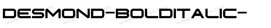 Desmond-BoldItalic字体转换