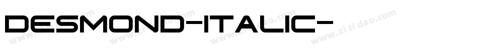 Desmond-Italic字体转换