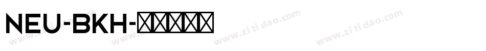 NEU-BKH字体转换
