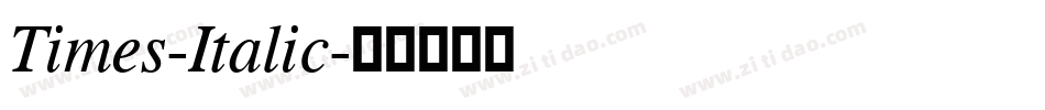Times-Italic字体转换
