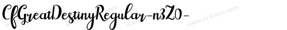 CfGreatDestinyRegular-n3Z0字体转换