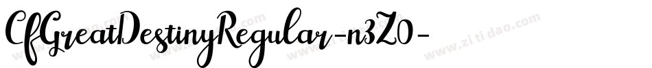 CfGreatDestinyRegular-n3Z0字体转换