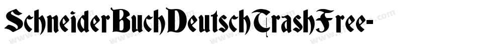 SchneiderBuchDeutschTrashFree-YlWa字体转换