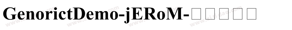 GenorictDemo-jERoM字体转换