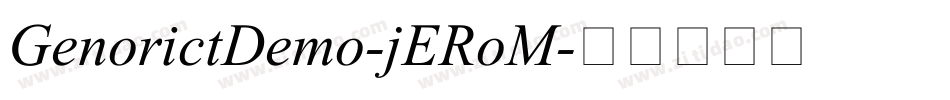 GenorictDemo-jERoM字体转换