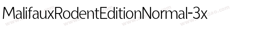 MalifauxRodentEditionNormal-3xV6字体转换 MalifauxRodentEditionNormal-3xV6字体转换
