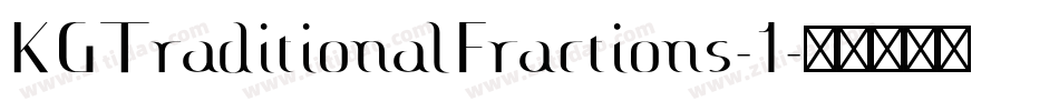 KGTraditionalFractions-1字体转换