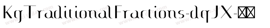 KgTraditionalFractions-dqJX字体转换