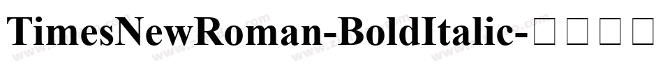 TimesNewRoman-BoldItalic字体转换