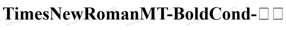 TimesNewRomanMT-BoldCond字体转换