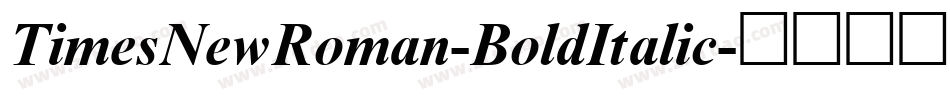 TimesNewRoman-BoldItalic字体转换