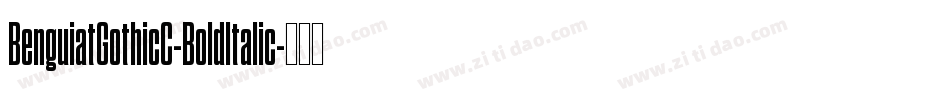 BenguiatGothicC-BoldItalic字体转换