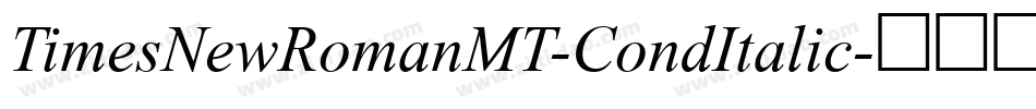 TimesNewRomanMT-CondItalic字体转换